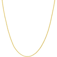 Olas d'Oro - 14K Yellow Gold 1.8mm Light Rope Chain with Lobster Lock - 18" Length