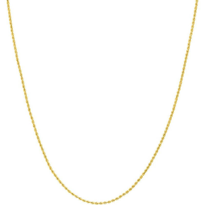 Olas d'Oro - 14K Yellow Gold 1.8mm Light Rope Chain with Lobster Lock - 18" Length
