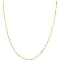 Olas d'Oro - 14K Yellow Gold 1.95mm Diamond-Cut Paper Clip Chain Bracelet - 7.25"