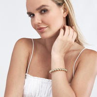 Olas d'Oro - 14K Yellow Gold 10mm Beaded Bracelet with Lobster Clasp - 12.50 Grams