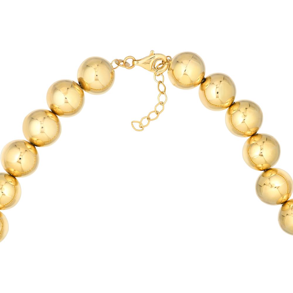 Olas d'Oro - 14K Yellow Gold 10mm Beaded Bracelet with Lobster Clasp - 12.50 Grams