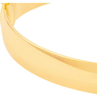 Olas d'Oro - 14K Yellow Gold 10mm Flat Oval Tube Bangle - 9.40 Grams