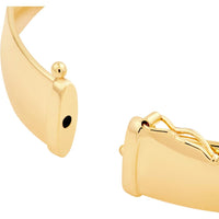 Olas d'Oro - 14K Yellow Gold 10mm Flat Oval Tube Bangle - 9.40 Grams