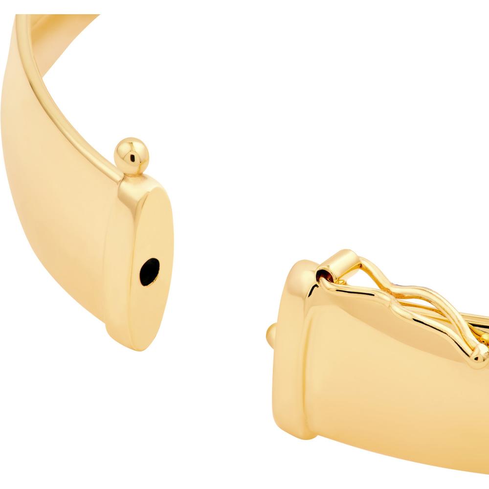 Olas d'Oro - 14K Yellow Gold 10mm Flat Oval Tube Bangle - 9.40 Grams
