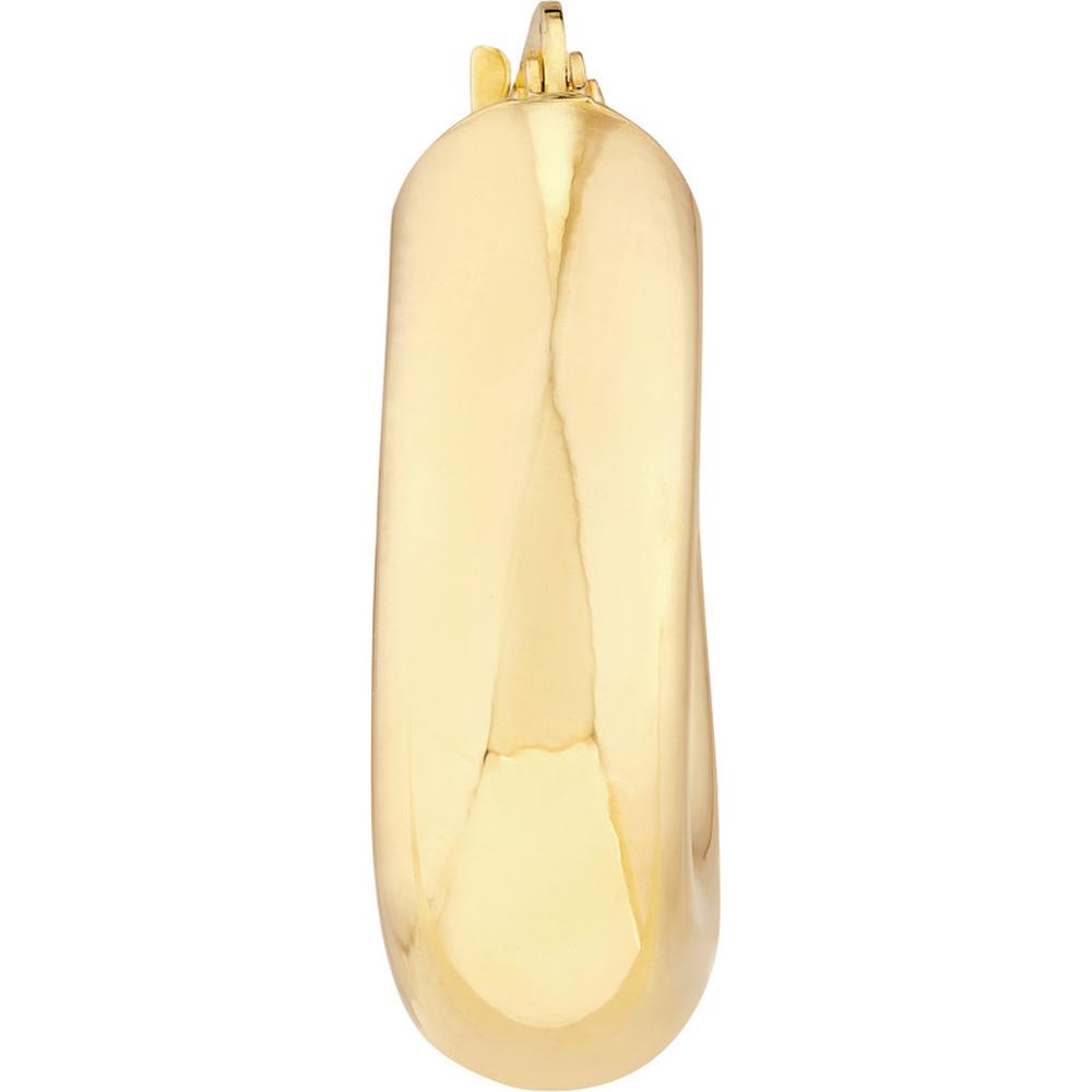 Olas d'Oro - 14K Yellow Gold 10mm High Polished Hoop Earrings