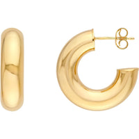 Olas d'Oro - 14K Yellow Gold 10mm Polished Open Hoop Earrings - 3.10 Grams Weight