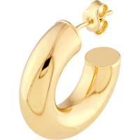 Olas d'Oro - 14K Yellow Gold 10mm Polished Open Hoop Earrings - 3.10 Grams Weight