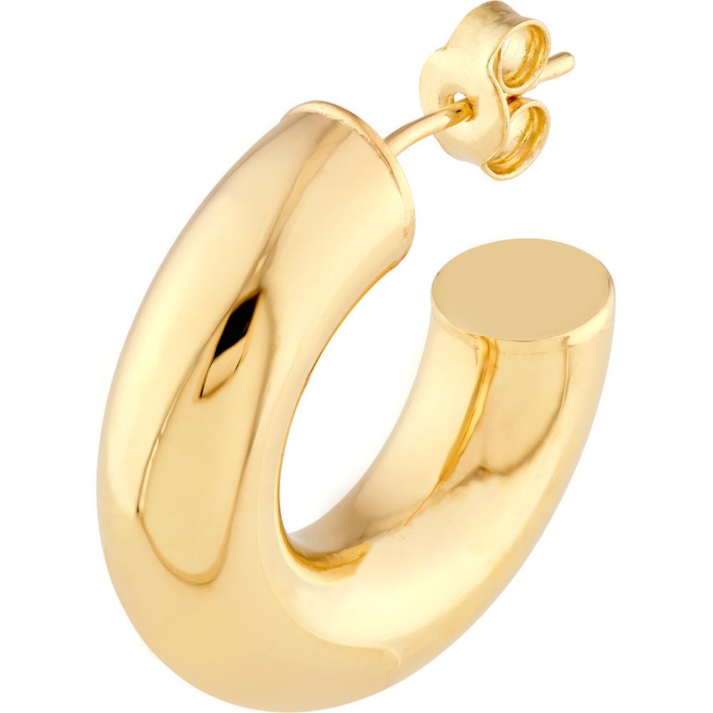 Olas d'Oro - 14K Yellow Gold 10mm Polished Open Hoop Earrings - 3.10 Grams Weight
