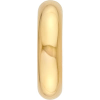 Olas d'Oro - 14K Yellow Gold 10mm Polished Open Hoop Earrings Sleek Modern Design