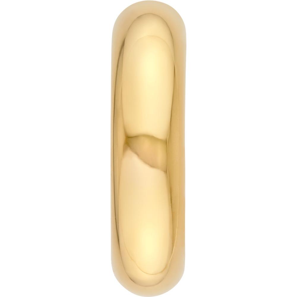 Olas d'Oro - 14K Yellow Gold 10mm Polished Open Hoop Earrings Sleek Modern Design