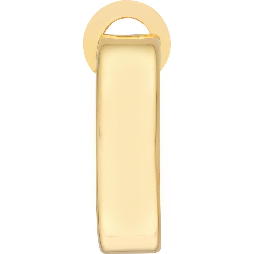 Olas d'Oro - 14K Yellow Gold 10mm Rectangle Tube Round Hoop Earrings