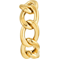 Olas d'Oro - 14K Yellow Gold 10mm Round Link Open Hoop Earrings
