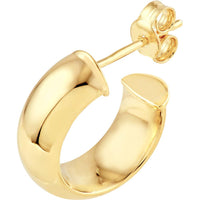 Olas d'Oro - 14K Yellow Gold 10mm Tubular Round Hoop Earrings Lightweight 1.90 Grams