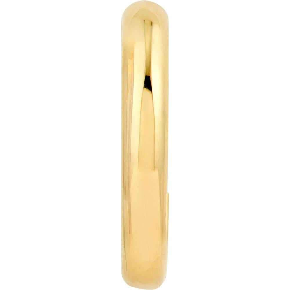 Olas d'Oro - 14K Yellow Gold 12.75mm Medium J Hoop Earrings - 1.24 Grams
