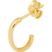 Olas d'Oro - 14K Yellow Gold 12.75mm Medium J Hoop Earrings - 1.24 Grams