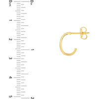 Olas d'Oro - 14K Yellow Gold 12.75mm Medium J Hoop Earrings - 1.24 Grams