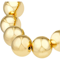 Olas d'Oro - 14K Yellow Gold 12mm Beaded Bracelet with Lobster Clasp - 14.60 Grams