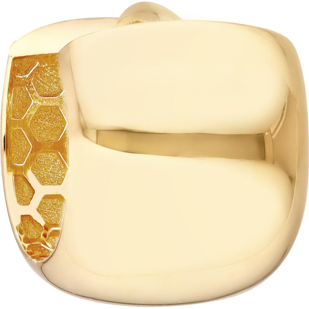 Olas d'Oro - 14K Yellow Gold 12mm Polished Round Hoop Earrings
