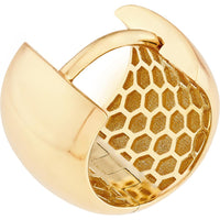 Olas d'Oro - 14K Yellow Gold 12mm Polished Round Hoop Earrings
