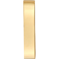 Olas d'Oro - 14K Yellow Gold 15mm Rectangle Tube Oval Hoop Earrings - 2.75 Grams