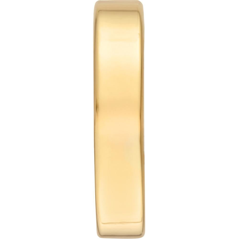 Olas d'Oro - 14K Yellow Gold 15mm Rectangle Tube Round Hoop Earrings - 1.75 Grams Total Weight