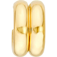 Olas d'Oro - 14K Yellow Gold 15mm Small Double Open Hoop Earrings