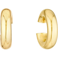Olas d'Oro - 14K Yellow Gold 15mm Thick Tubular Cuff Earrings - 1.70 Grams Total Weight