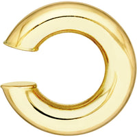 Olas d'Oro - 14K Yellow Gold 15mm Thick Tubular Cuff Earrings - 1.70 Grams Total Weight