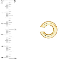 Olas d'Oro - 14K Yellow Gold 15mm Thick Tubular Cuff Earrings - 1.70 Grams Total Weight