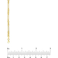 Olas d'Oro - 14K Yellow Gold 16" 5+1 Paper Clip Chain Necklace with Pear Lock