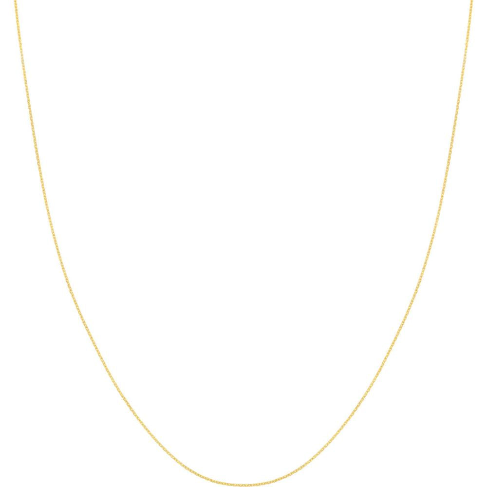 Olas d'Oro - 14K Yellow Gold 16" Cable Link Necklace with Lobster Lock - 0.9mm Chain