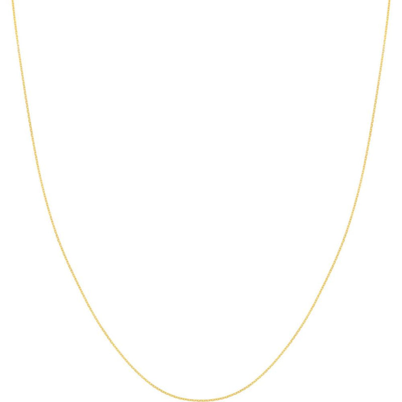 Olas d'Oro - 14K Yellow Gold 16" Cable Link Necklace with Lobster Lock - 0.9mm Chain