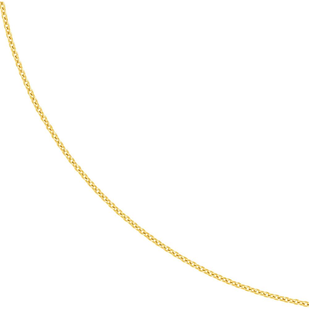 Olas d'Oro - 14K Yellow Gold 16" Cable Link Necklace with Lobster Lock - 0.9mm Chain