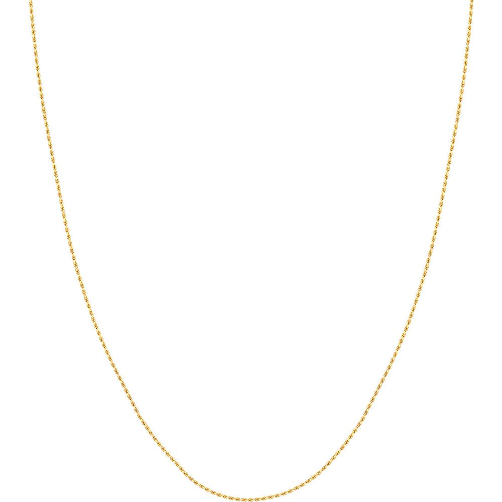 Olas d'Oro - 14K Yellow Gold 16" Diamond-Cut Rope Chain Necklace with Lobster Clasp - 1.05mm Width