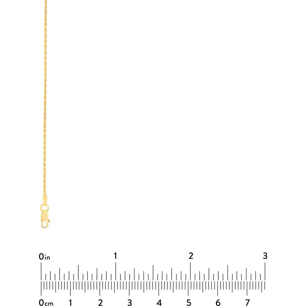 Olas d'Oro - 14K Yellow Gold 16" Diamond-Cut Rope Chain Necklace with Lobster Clasp - 1.05mm Width