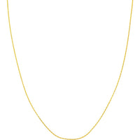 Olas d'Oro - 14K Yellow Gold 16" Diamond-Cut Round Forzentina Chain Necklace - 0.80mm Width