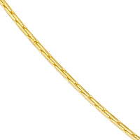Olas d'Oro - 14K Yellow Gold 16" Diamond-Cut Round Forzentina Chain Necklace - 0.80mm Width
