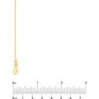 Olas d'Oro - 14K Yellow Gold 16" Diamond-Cut Round Forzentina Chain Necklace - 0.80mm Width