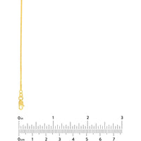 Olas d'Oro - 14K Yellow Gold 16" Diamond-Cut Square Wheat Chain Necklace with Lobster Lock - 2.36 Grams