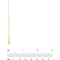 Olas d'Oro - 14K Yellow Gold 16" Diamond-Cut Tube Bead Chain Necklace with Lobster Lock - 2.2 Grams