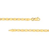 Olas d'Oro - 14K Yellow Gold 16" Diamond-Cut Valentino Chain Necklace 5.22 Grams