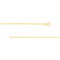 Olas d'Oro - 14K Yellow Gold 16" Figaro Chain Necklace with Spring Ring Clasp - 1.30mm Width, 1.53 Grams Average Weight