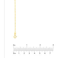 Olas d'Oro - 14K Yellow Gold 16" Figaro Chain Necklace with Spring Ring Clasp - 1.30mm Width, 1.53 Grams Average Weight