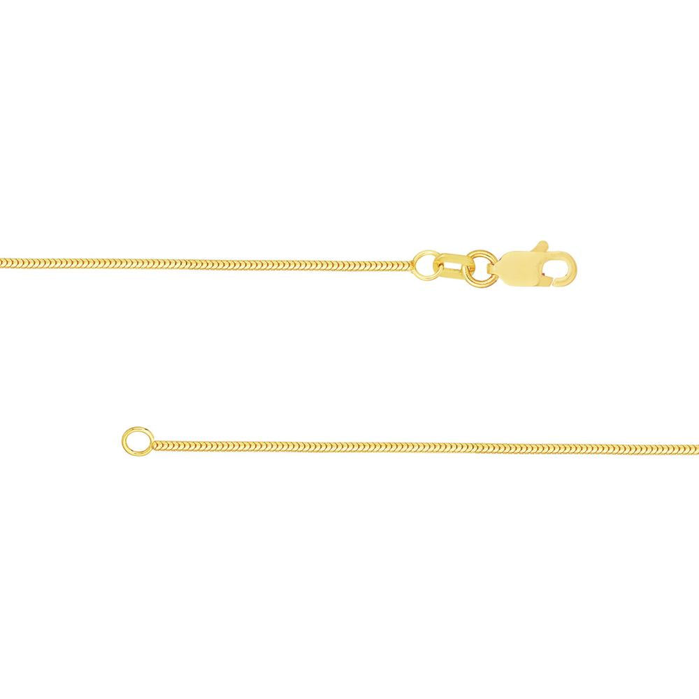 Olas d'Oro - 14K Yellow Gold 16" 1mm Snake Chain Necklace with Lobster Lock