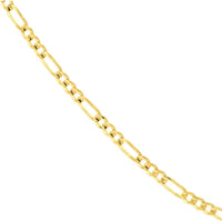 Olas d'Oro - 14K Yellow Gold 16" Concave Figaro Chain Necklace - 4.04 Grams
