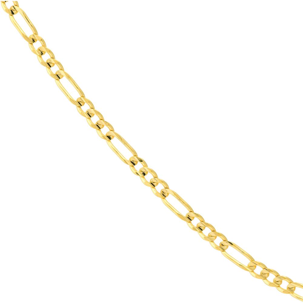 Olas d'Oro - 14K Yellow Gold 16" Concave Figaro Chain Necklace - 4.04 Grams