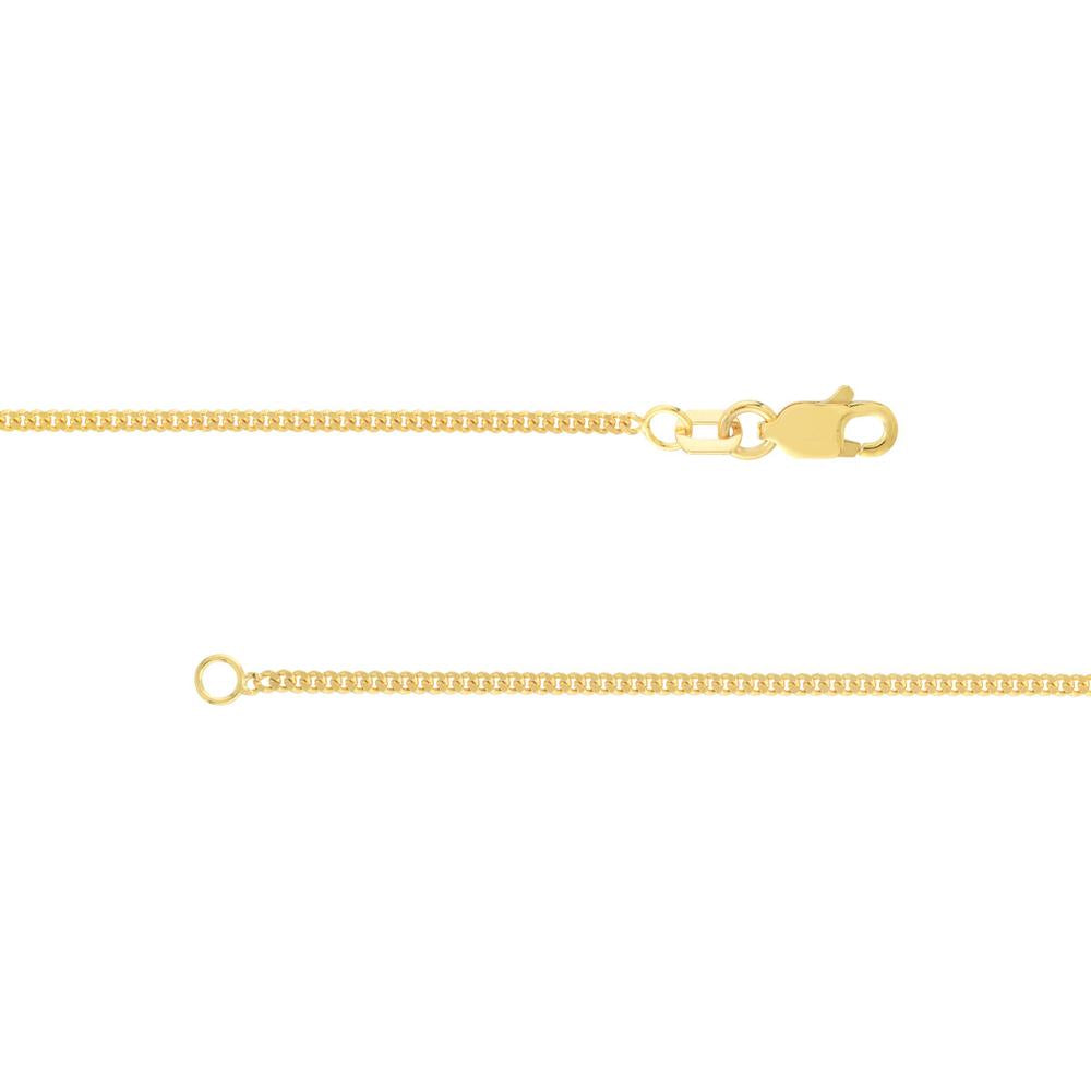Olas d'Oro - 14K Yellow Gold 16" Curb Chain Necklace with Lobster Clasp - 2.98 Grams