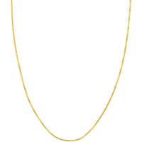 Olas d'Oro - 14K Yellow Gold 16" Hollow Round Box Chain with Lobster Lock - 2.74 Grams Average Weight