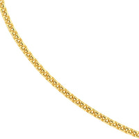 Olas d'Oro - 14K Yellow Gold 16" Hollow Round Box Chain with Lobster Lock - 2.74 Grams Average Weight