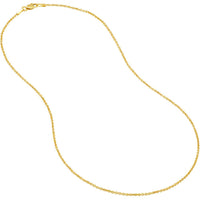 Olas d'Oro - 14K Yellow Gold 16" Light Cable Chain Necklace with Lobster Lock Clasp - 1.4 Grams Total Weight